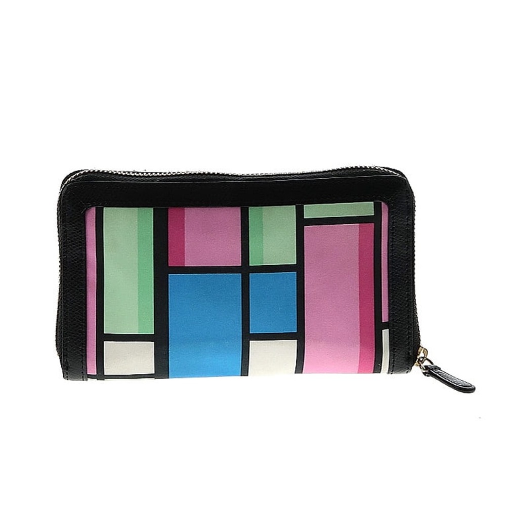 Vera Bradley Wallet in geometric pattern pinks/greens. GUC color block - Picture 2 of 3